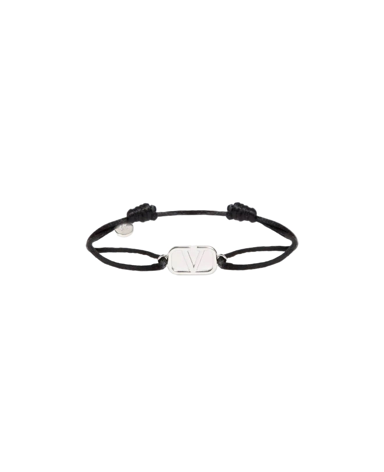 Valentino-style V bracelet in blue and silver, luxury-inspired accessory