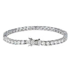 Copper and zircon tennis bracelet, sparkling luxury-inspired jewelry