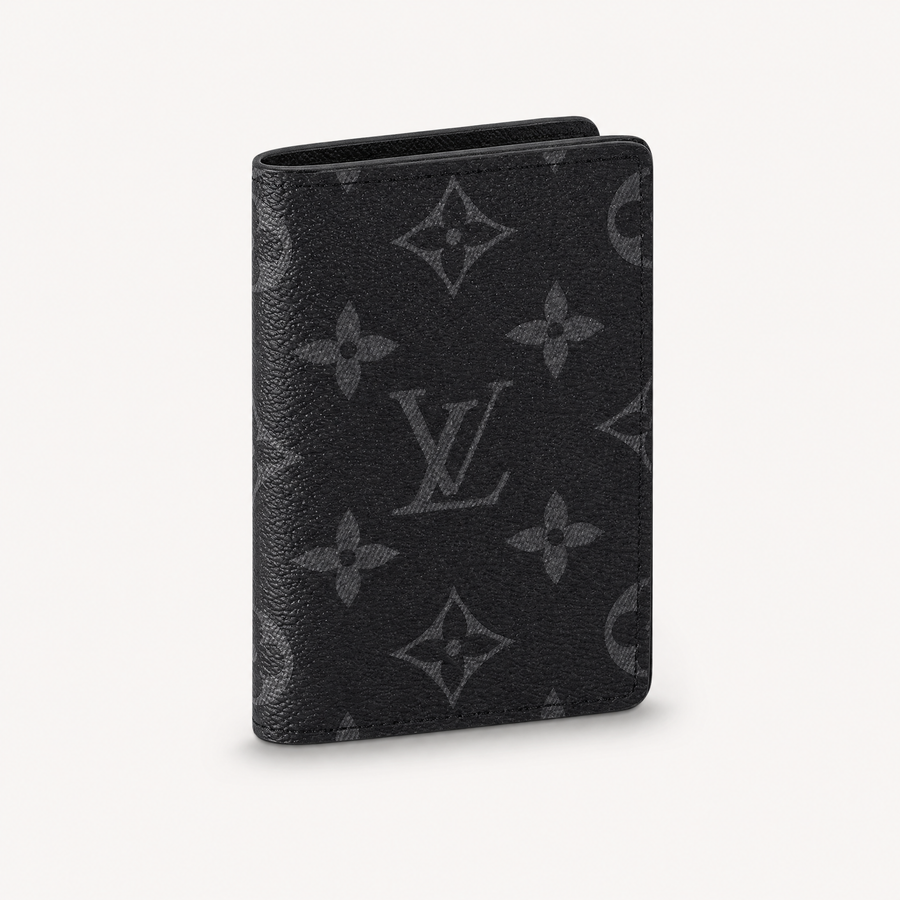 Louis Vuitton-Style Monogram Wallet - studio product photo